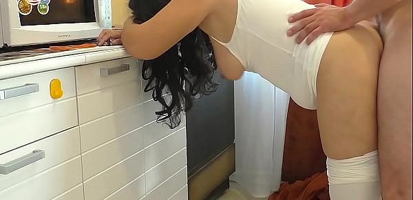  Anal sex mom and stepson at home in the kitchen